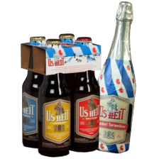 Us Heit dubbel tarwebier of biermix